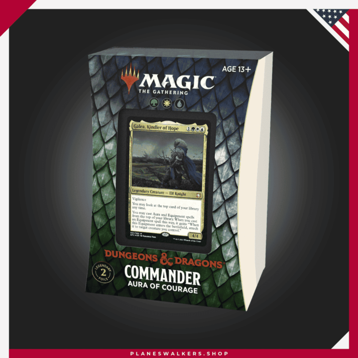 MTG Dungeons Dragons Forgotten Realms Aura Of Courage – Commander Deck – ENG2