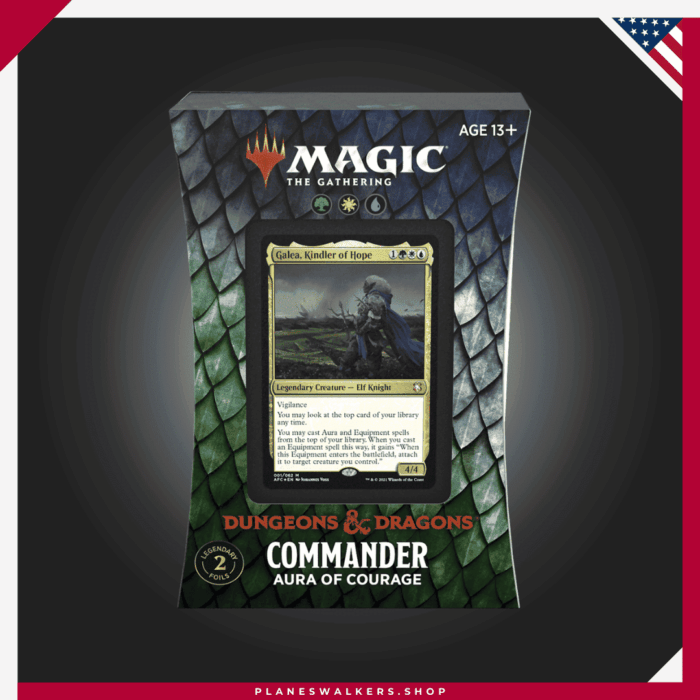 MTG Dungeons Dragons Forgotten Realms Aura Of Courage – Commander Deck – ENG3