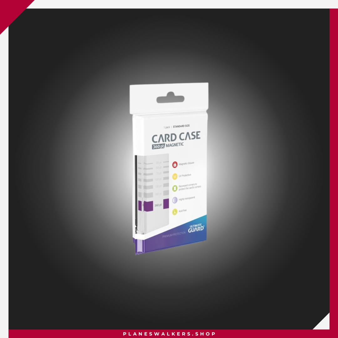 Ultimate Guard Slider Stand | Soporte Ajustable Transparente para Magnetic Card Cases y Cartas Coleccionables El Ultimate Guard Slider Stand es un soporte transparente ajustable para presentar cartas coleccionables y Magnetic Card Cases con estilo. Su diseño robusto, flexible y casi invisible permite exhibir tus piezas más valiosas de forma elegante y profesional.