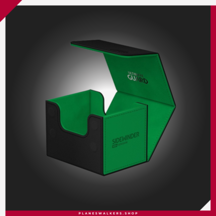 La Ultimate Guard Sidewinder 100+ SYNERGY es una deck box premium para cartas diseñada para almacenar y proteger tu mazo con estilo gracias a sus combinaciones exclusivas de color. Con capacidad para hasta 100 cartas con doble funda o 120 cartas con funda simple (utilizando fundas Ultimate Guard), incorpora apertura lateral para acceso rápido, acabado exterior Xenoskin y cierre magnético reforzado. Una opción ideal para jugadores que buscan personalidad, protección y funcionalidad.
