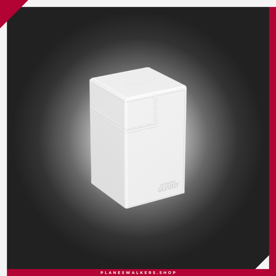 88 La Ultimate Guard Twin Flip'n'Tray 200+ es una deck box premium de gran capacidad diseñada para transportar dos mazos y accesorios en una sola caja. Con espacio para hasta 200 cartas con doble funda o 240 cartas con funda simple (utilizando fundas Ultimate Guard), incorpora compartimentos independientes, bandeja extraíble para dados y accesorios, acabado exterior Xenoskin, interior de microfibra premium y cierre magnético reforzado para una protección y organización superiores.