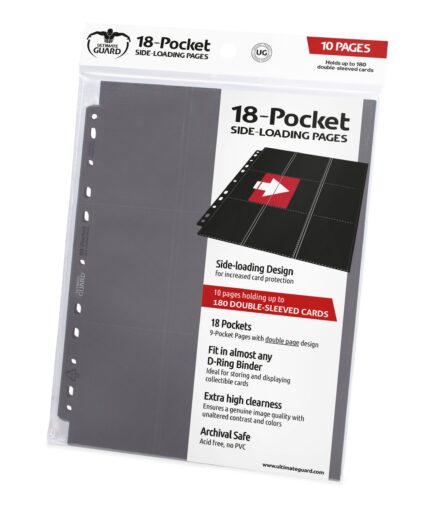 Ultimate Guard 18-Pocket Pages Side-Loading Gris (10)