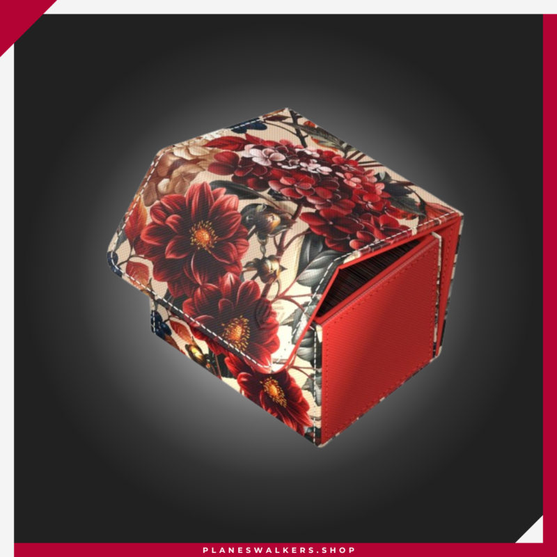 La Ultimate Guard Sidewinder 100+ Xenoskin Floral Places es una deck box premium para TCG diseñada para ofrecer máxima protección, acceso rápido y un diseño exclusivo. Con capacidad para hasta 100 cartas con doble funda (utilizando fundas Ultimate Guard), incorpora material Xenoskin resistente, forro interior de microfibra premium, cierre magnético reforzado y compatibilidad con sistemas de almacenamiento Ultimate Guard. Ideal para jugadores y coleccionistas que buscan protección con un acabado elegante.