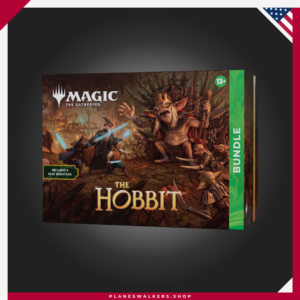 Disfruta de una experiencia completa con el Bundle MTG – El Hobbit™, una edición ideal para jugadores y coleccionistas. Incluye 9 Play Boosters, carta promocional foil con arte alternativo, tierras con arte completo, contador de vidas Spindown exclusivo y accesorios para ampliar tu colección de Magic: The Gathering.