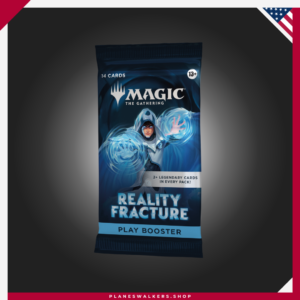 Play Booster MTG - Reality Fracture: sobre con cartas legendarias y alternativas del Ecoverso, perfectos para drafts, coleccionar y jugar.