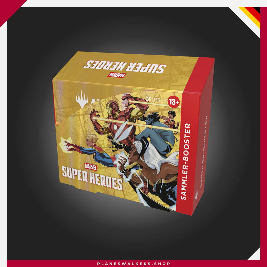 Caja de Sobres de Coleccionista MTG Marvel Super Heroes | Collector Booster Box | Magic: The Gathering Compra la Caja de Sobres de Coleccionista MTG Marvel Super Heroes con 12 Collector Boosters de 15 cartas. Descubre cartas foil, tratamientos exclusivos, arte extendido y las versiones más codiciadas de la colección.