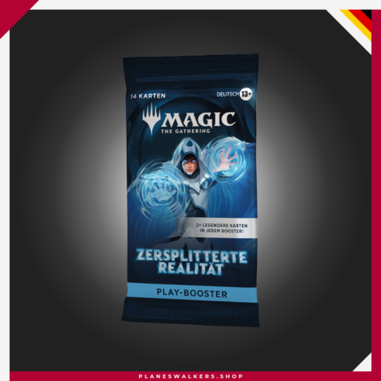 Play Booster MTG - Reality Fracture: sobre con cartas legendarias y alternativas del Ecoverso, perfectos para drafts, coleccionar y jugar.
