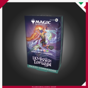 El Commander Deck Magic: The Gathering | Lorwyn Eclipsado - Danza de los Elementos (Dance of the Elements) es un mazo Commander de 100 cartas listo para jugar basado en la fuerza de los Elementales, los efectos de entrar al campo de batalla y la mecánica de Evocar. Incluye comandantes foil, fichas de doble cara y todo lo necesario para tus partidas multijugador.