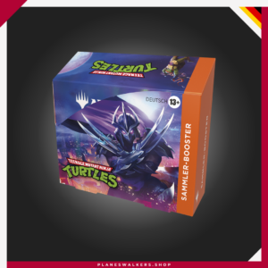 La Magic: The Gathering X Teenage Mutant Ninja Turtles Collector Booster Display Box incluye 12 Collector Boosters repletos de cartas foil, tratamientos exclusivos y versiones especiales de Universes Beyond. El producto definitivo para coleccionistas y jugadores de MTG que buscan las cartas más exclusivas de las Tortugas Ninja.