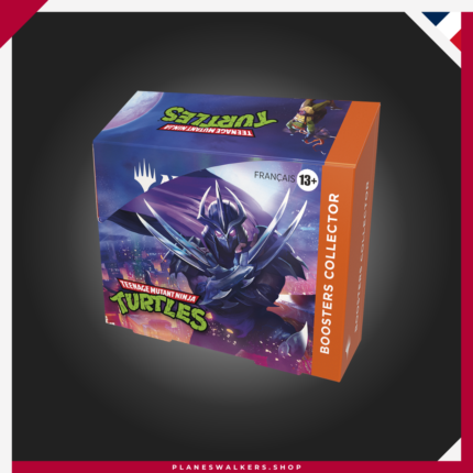 La Magic: The Gathering X Teenage Mutant Ninja Turtles Collector Booster Display Box incluye 12 Collector Boosters repletos de cartas foil, tratamientos exclusivos y versiones especiales de Universes Beyond. El producto definitivo para coleccionistas y jugadores de MTG que buscan las cartas más exclusivas de las Tortugas Ninja.