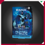 Domina las partidas multijugador con el Mazo Commander MTG – Realidad Fracturada y explora una nueva realidad creada por Jace Beleren. Incluye un mazo Commander de 100 cartas, 18 cartas nuevas de Magic, 2 cartas míticas foil tradicionales y contenido exclusivo para descubrir el inquietante Ecoverso de Jace.