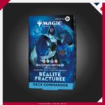 Domina las partidas multijugador con el Mazo Commander MTG – Realidad Fracturada y explora una nueva realidad creada por Jace Beleren. Incluye un mazo Commander de 100 cartas, 18 cartas nuevas de Magic, 2 cartas míticas foil tradicionales y contenido exclusivo para descubrir el inquietante Ecoverso de Jace.