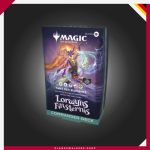 El Commander Deck Magic: The Gathering | Lorwyn Eclipsado - Danza de los Elementos (Dance of the Elements) es un mazo Commander de 100 cartas listo para jugar basado en la fuerza de los Elementales, los efectos de entrar al campo de batalla y la mecánica de Evocar. Incluye comandantes foil, fichas de doble cara y todo lo necesario para tus partidas multijugador.