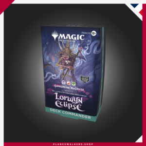 El Commander Deck Magic: The Gathering | Lorwyn Eclipsado - Maldición de Plaga (Blight Curse) es un mazo Commander listo para jugar de 100 cartas centrado en la mecánica de contadores -1/-1 y el poder de Shadowmoor. Incluye comandantes foil, fichas de doble cara y todo lo necesario para empezar tus partidas de Commander.