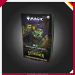 El Commander Deck Magic: The Gathering Secretos de Strixhaven Witherbloom Pestilence incluye un mazo Commander MTG de 100 cartas listo para jugar, con estrategia negro-verde basada en sacrificios, criaturas Pest y ventaja de vida. Ideal para jugadores y coleccionistas de Magic.