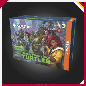 El Bundle Magic: The Gathering X Teenage Mutant Ninja Turtles combina la emoción de MTG con el universo de las Tortugas Ninja. Incluye 9 Play Boosters, tierras foil y no foil, carta promocional exclusiva, contador de vidas Spindown y caja de almacenamiento. Ideal para jugadores y coleccionistas.