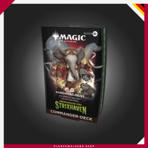 El Commander Deck Magic: The Gathering Secretos de Strixhaven Lorehold Spirit incluye un mazo Commander MTG de 100 cartas listo para jugar, con estrategia rojo-blanca basada en espíritus, historia y recuperación del cementerio. Perfecto para jugadores y coleccionistas de Magic.