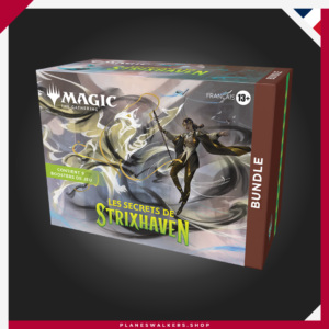 El Bundle Magic: The Gathering Secretos de Strixhaven incluye 9 Sobres de Juego MTG, tierras básicas foil, carta promocional exclusiva, contador de vidas Spindown y caja de almacenamiento. Perfecto para jugadores y coleccionistas que quieren explorar los secretos de la academia mágica de Strixhaven.