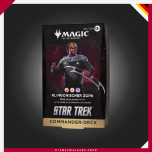 Prepárate para entrar en combate con el Mazo Commander Magic: The Gathering | Star Trek™ Furia Klingon. Este mazo preconstruido está preparado para jugar nada más abrirlo y ofrece una experiencia completa del formato Commander, el modo multijugador más popular de Magic: The Gathering.