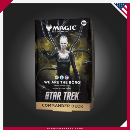 Únete al colectivo Borg y asimila a tus enemigos en una batalla por la supremacía del universo. Este mazo Commander de Magic: The Gathering | Star Trek™ está listo para jugar nada más abrirlo y ofrece todo lo necesario para disfrutar del formato multijugador más popular de Magic.Únete al colectivo Borg y asimila a tus enemigos en una batalla por la supremacía del universo. Este mazo Commander de Magic: The Gathering | Star Trek™ está listo para jugar nada más abrirlo y ofrece todo lo necesario para disfrutar del formato multijugador más popular de Magic.