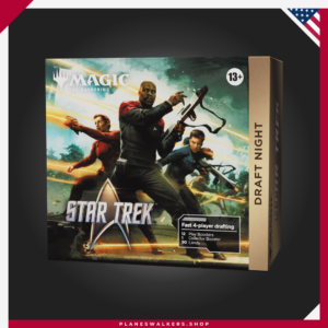 Organiza una noche de Draft épica con Draft Night MTG - Star Trek™. Incluye sobres de juego, un sobre de coleccionista y tierras para disfrutar de partidas rápidas de Magic: The Gathering ambientadas en el universo de Star Trek.