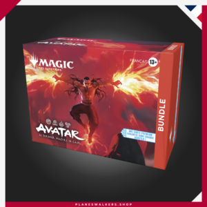 El Bundle de Magic: The Gathering | Avatar: La Leyenda de Aang es la forma perfecta de comenzar tu aventura en la colección. Incluye 9 Sobres de Juego, una carta promocional foil exclusiva, tierras básicas foil y no foil, un dado Spindown temático y una caja de almacenamiento ilustrada para proteger y organizar tu colección.
