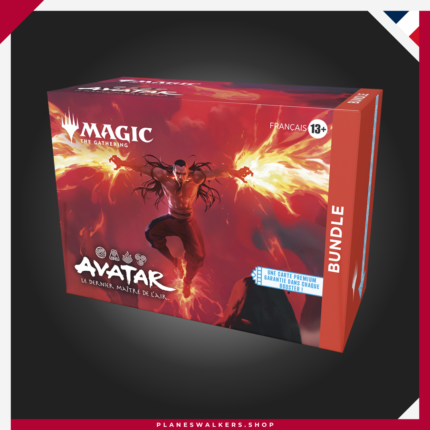 El Bundle de Magic: The Gathering | Avatar: La Leyenda de Aang es la forma perfecta de comenzar tu aventura en la colección. Incluye 9 Sobres de Juego, una carta promocional foil exclusiva, tierras básicas foil y no foil, un dado Spindown temático y una caja de almacenamiento ilustrada para proteger y organizar tu colección.