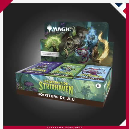 La Play Booster Box de Magic: The Gathering Secretos de Strixhaven incluye 30 Sobres de Juego MTG con cartas de la colección, cartas del Archivo Místico y grandes oportunidades para ampliar tu colección. Ideal para jugadores, coleccionistas y eventos de Draft de Magic.