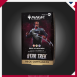 El Mazo Commander MTG Star Trek – Furia Klingon te permite liderar a los guerreros klingon junto a Worf y desatar ataques devastadores contra tus rivales. Incluye un mazo listo para jugar de 100 cartas, 33 cartas nuevas para Magic y todos los accesorios necesarios para comenzar tus partidas de Commander.