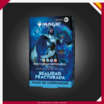 Domina las partidas multijugador con el Mazo Commander MTG – Realidad Fracturada y explora una nueva realidad creada por Jace Beleren. Incluye un mazo Commander de 100 cartas, 18 cartas nuevas de Magic, 2 cartas míticas foil tradicionales y contenido exclusivo para descubrir el inquietante Ecoverso de Jace.
