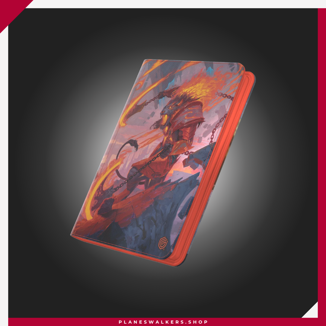 Ultimate Guard Zipfolio 360 Xenoskin MTG Reality Fracture - Ajani Resolute / Ajani Unrelenting | Álbum Magic Protege y organiza tu colección de Magic: The Gathering con el Ultimate Guard Zipfolio 360 Xenoskin Reality Fracture - Ajani Resolute / Ajani Unrelenting. Álbum premium con capacidad para hasta 360 cartas, exterior Xenoskin, bolsillos de carga lateral y cierre con cremallera.