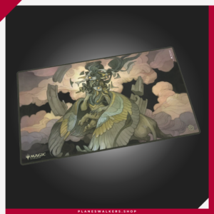 Protege tus cartas y mejora tu zona de juego con el Ultimate Guard Play-Mat Magic: The Gathering Reality Fracture - Sphinx of False Conclusions. Tapete premium con superficie de tela suave y base de goma antideslizante, ideal para partidas de Magic, Commander y otros TCG.