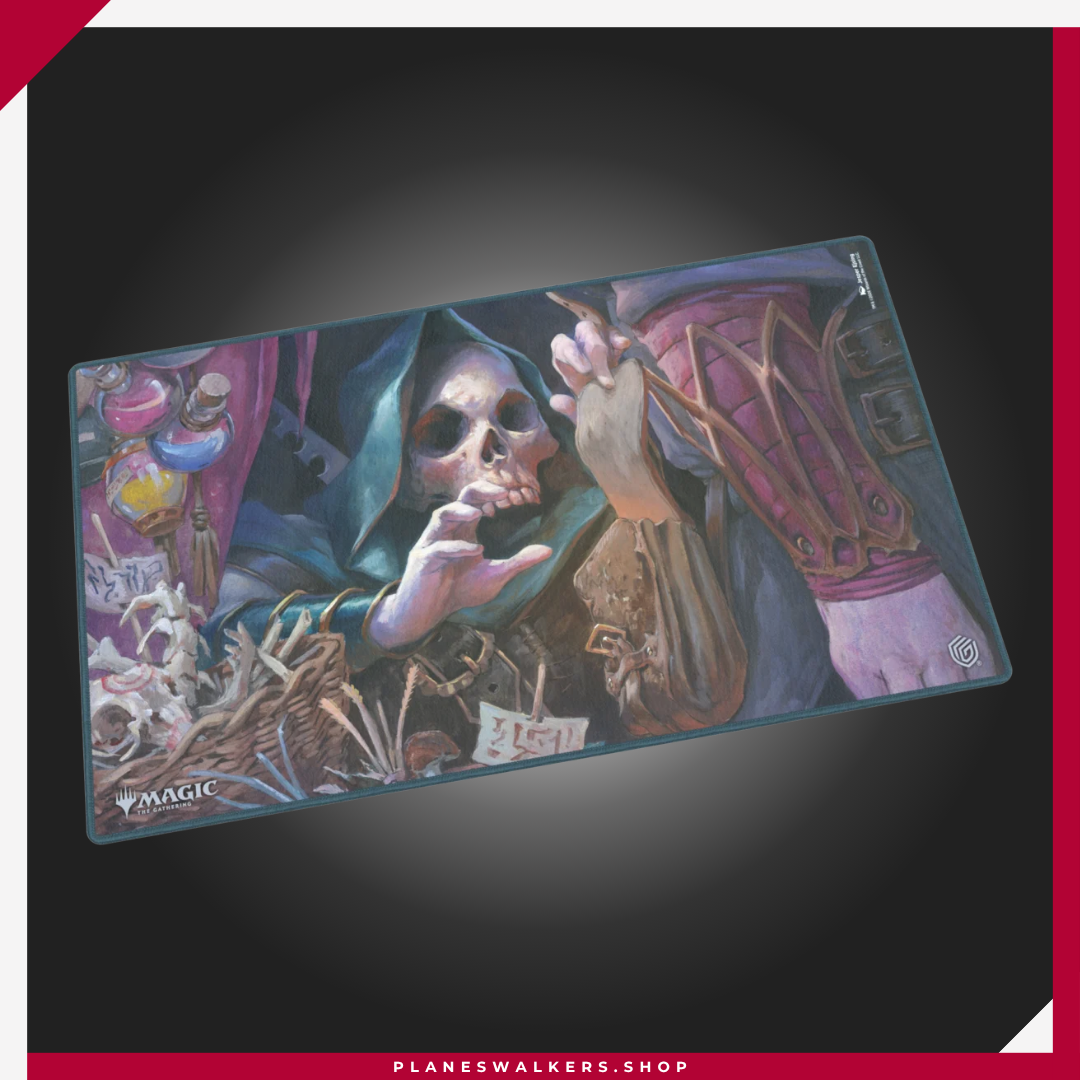 Play-Mat Magic: The Gathering "Reality Fracture" - Tinybones, Pocket Nuisance Protege tus cartas y mejora tu zona de juego con el Ultimate Guard Play-Mat Magic: The Gathering Reality Fracture - Tinybones, Pocket Nuisance. Tapete premium con superficie de tela suave y base de goma antideslizante, ideal para Magic, Commander y otros TCG.