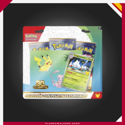 Celebra los 30 años de Pokémon con el Blíster Exeggutor de Alola Tech Sticker 30 Aniversario. Incluye 3 sobres de mejora, una carta holográfica promocional de Exeggutor de Alola y una hoja de pegatinas Tech Sticker, ideal para jugadores y coleccionistas.